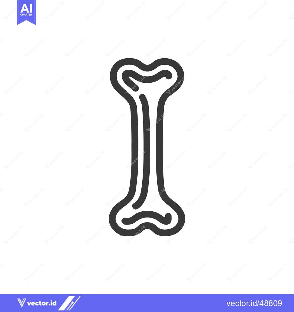 Premium Vector dari Minimalist Bone Icon: Anatomical Structure, Medical Symbol, Vector Ill