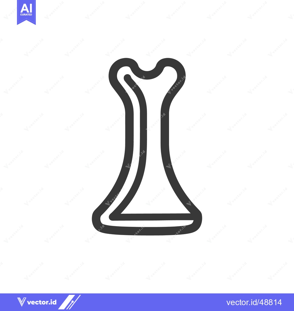 Premium Vector of Stylized Bone Icon: Minimalist Design, Anatomical Symbolism, Medical I
