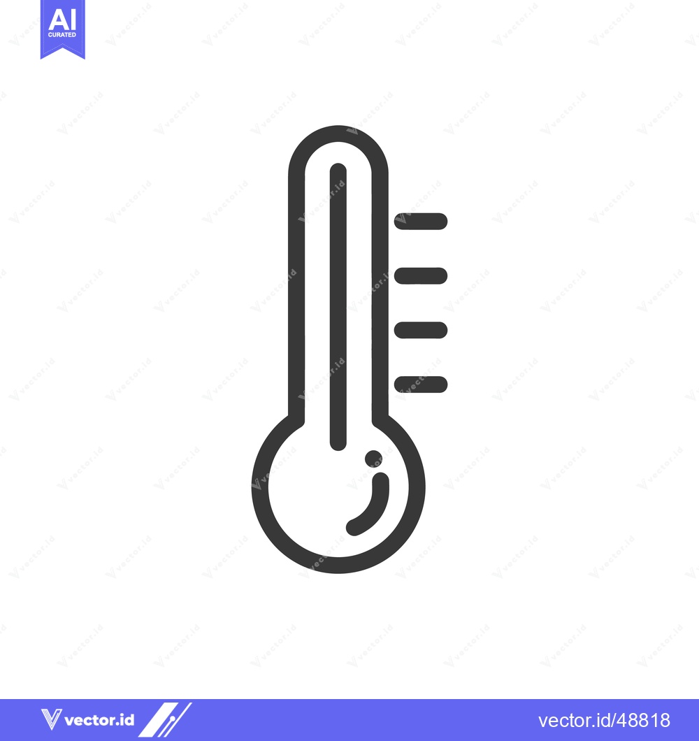 Premium Vector dari Minimalist Thermometer Icon: Temperature Measurement, Weather Forecast