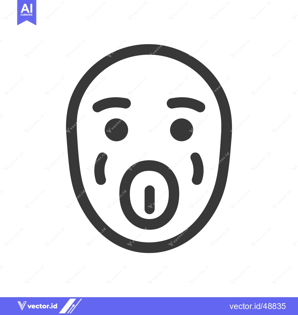 Premium Vector dari A simple vector illustration of a face with mouth open