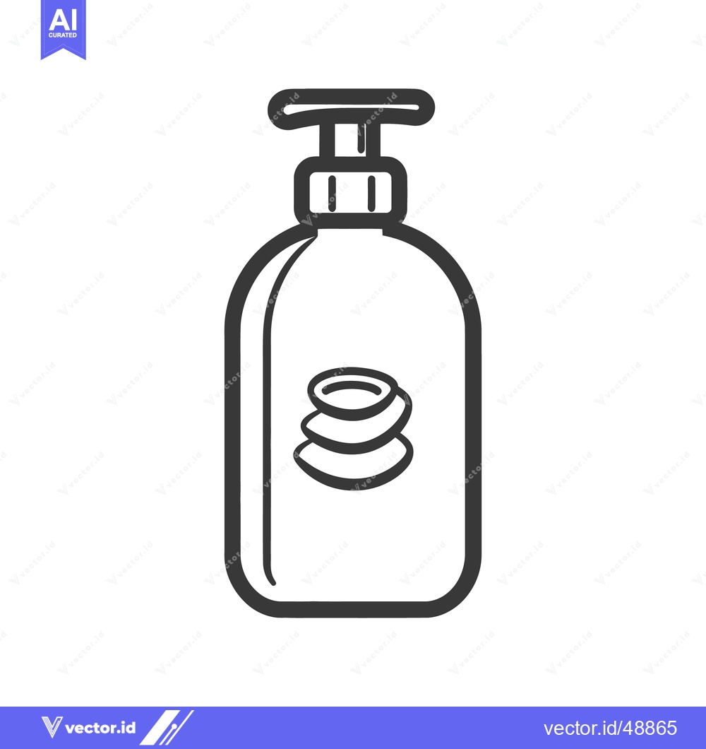 Premium Vector of A bottle with a pump dispenser displaying stacked spa stones