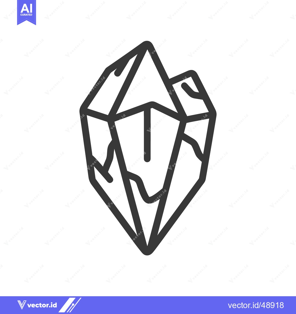 Premium Vector of Illustration depicting a faceted crystal structure isolated on white
