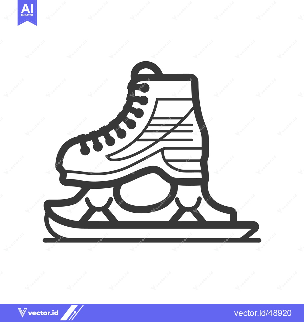 Premium Vector of A graphic depiction of a single ice skate on display