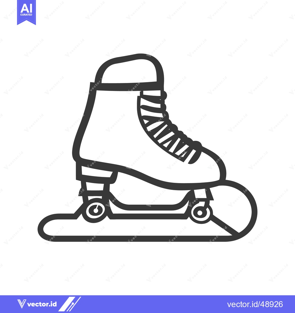 Premium Vector dari A single inline roller skate displayed with its components clearly sho