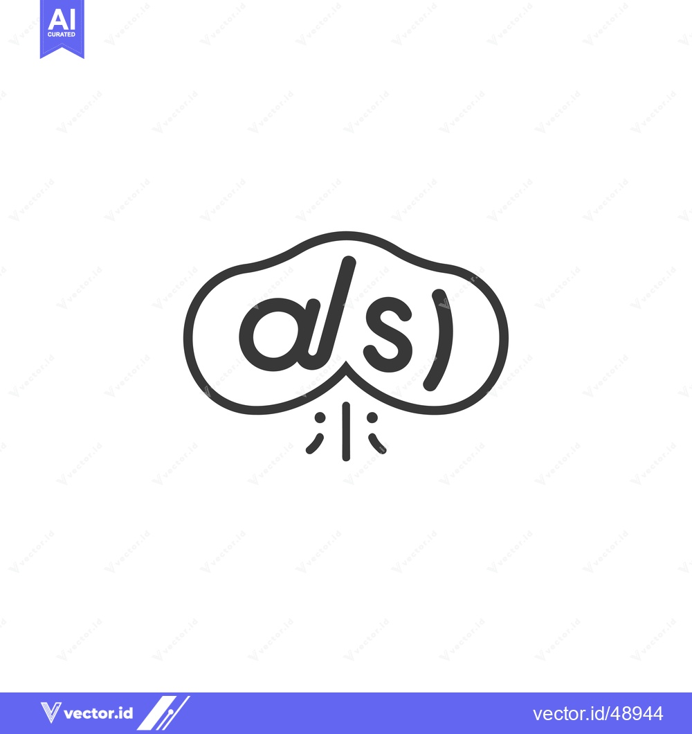 Premium Vector dari Cloud with Text "a/s" and Vertical Lines Below
