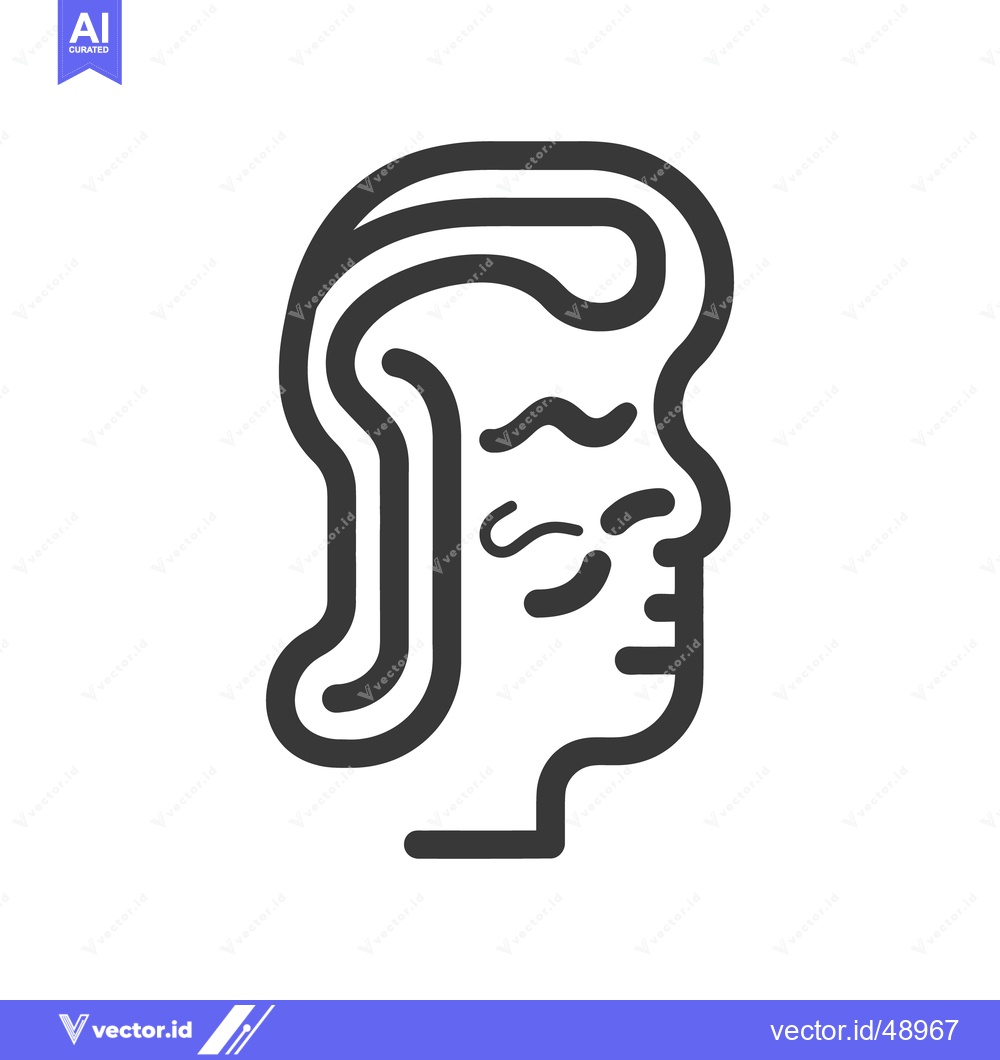 Premium Vector dari A minimalist line art illustration depicting a human profile face