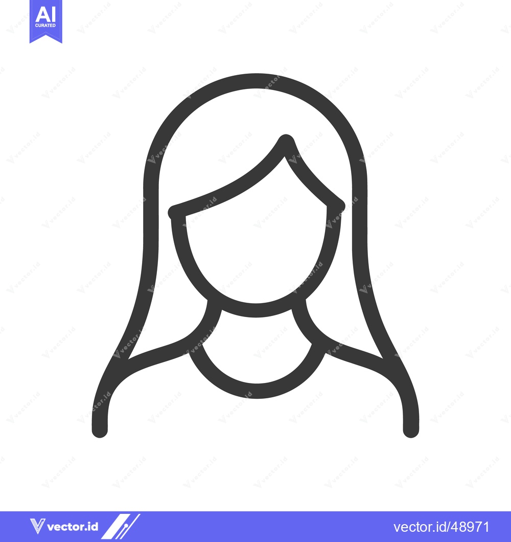 Premium Vector of Illustration showing the silhouette of a woman with long hair