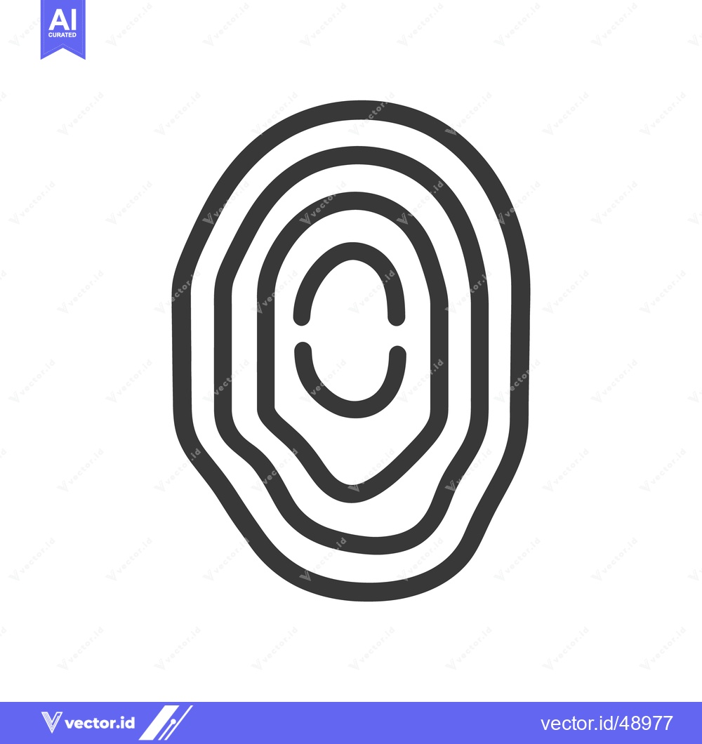 Premium Vector dari Simple graphic illustration of an abstract stylized fingerprint symbol