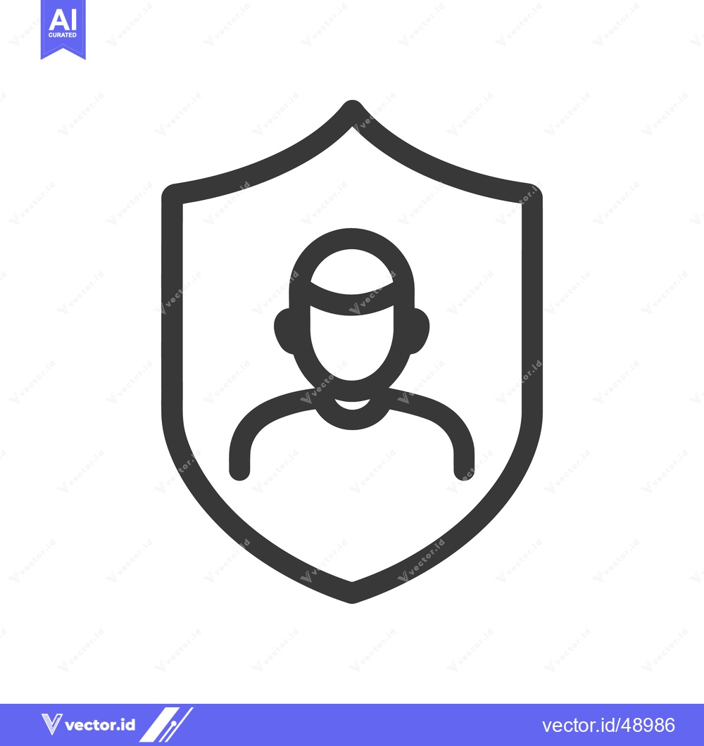 Premium Vector dari User Profile Security: Shielded Avatar Icon for Data Protection