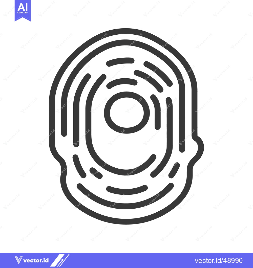 Premium Vector dari An illustration showcasing a simplified depiction of a fingerprint out