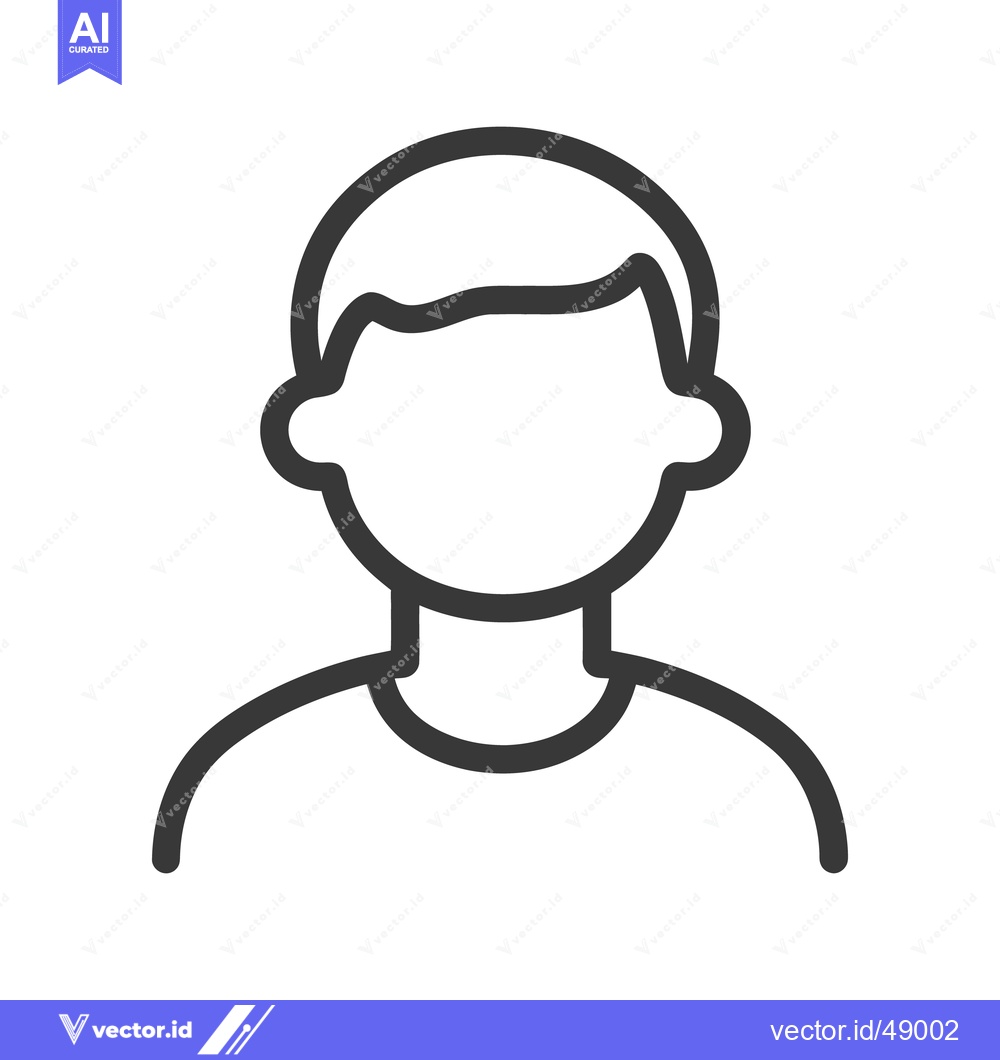 Premium Vector dari A simple line drawing of a person facing forward