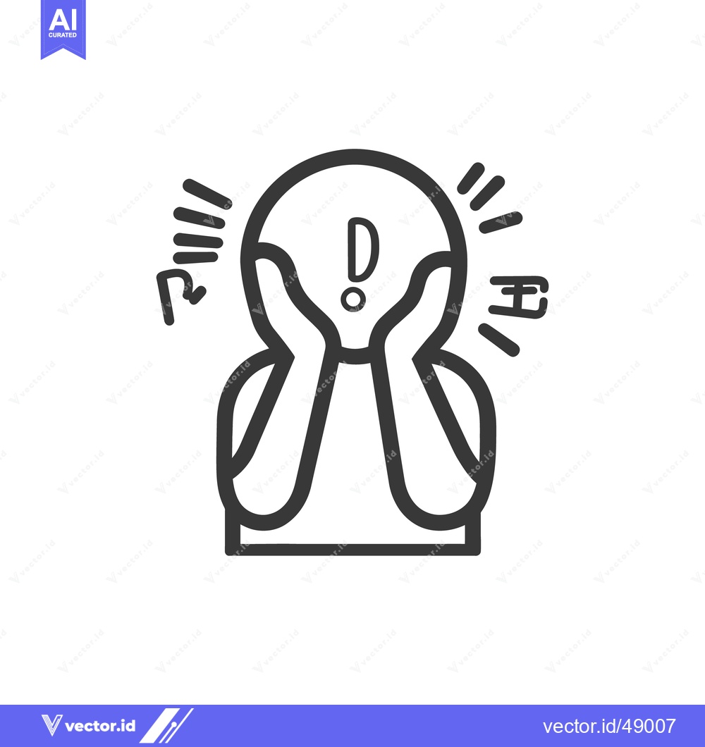 Premium Vector of A shocked person with hands covering their face expressing surprise
