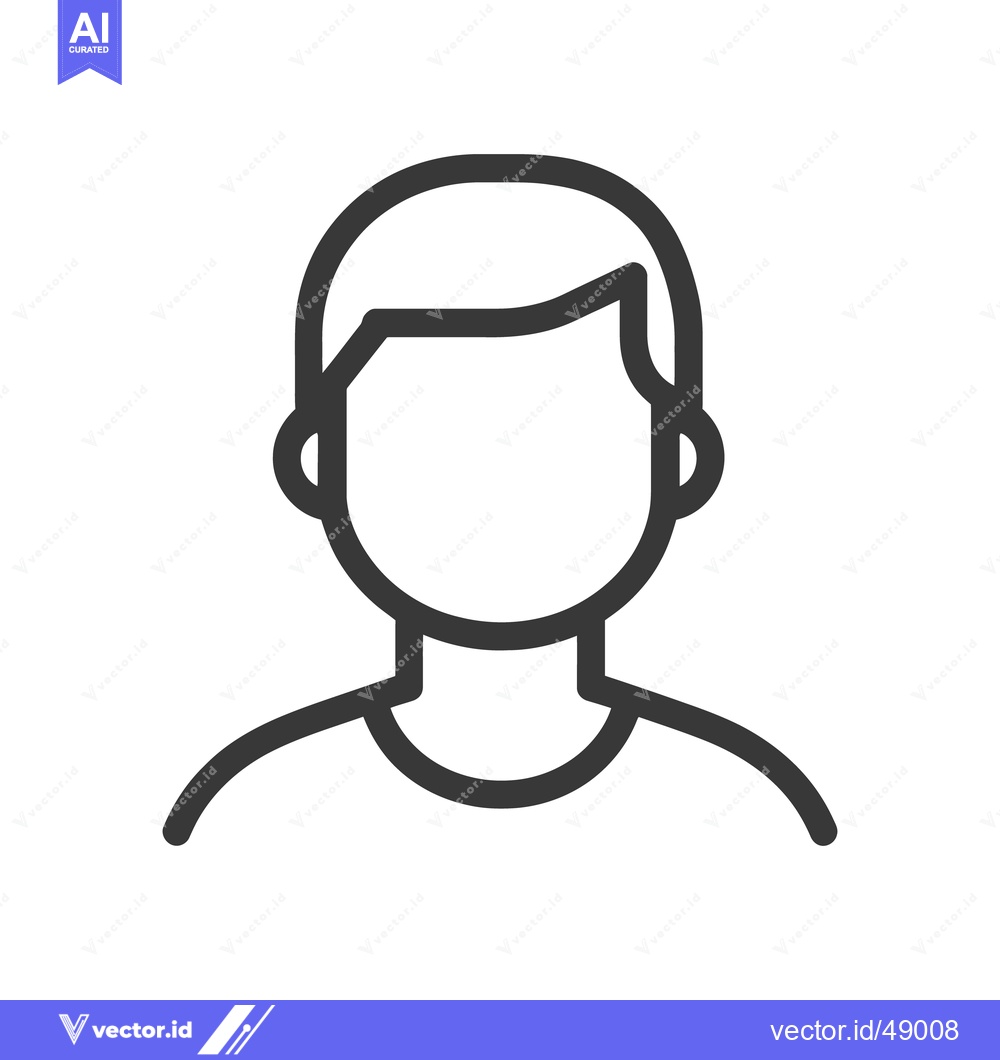 Premium Vector of A simple outline drawing of a person facing forward