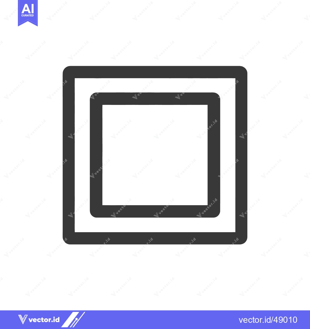 Premium Vector dari Concentric Square Frames: Minimalist Design with Rounded Corners and B