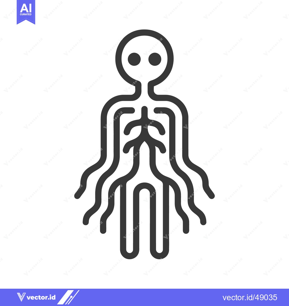 Premium Vector dari A diagrammatic depiction of a human body and circulatory system