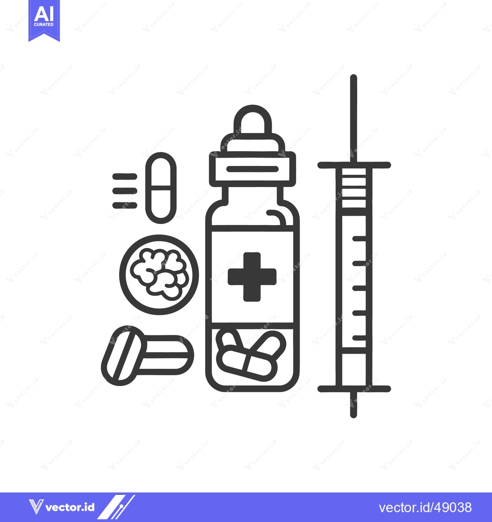 Premium Vector dari A simple illustration showing medical supplies and medication options