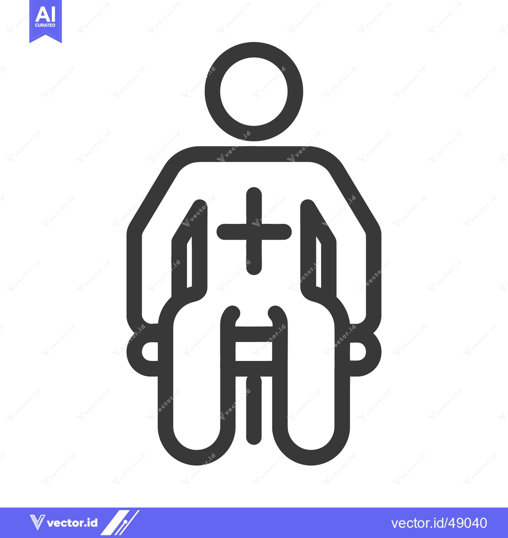 Premium Vector dari A stylized graphical representation of a patient in a chair