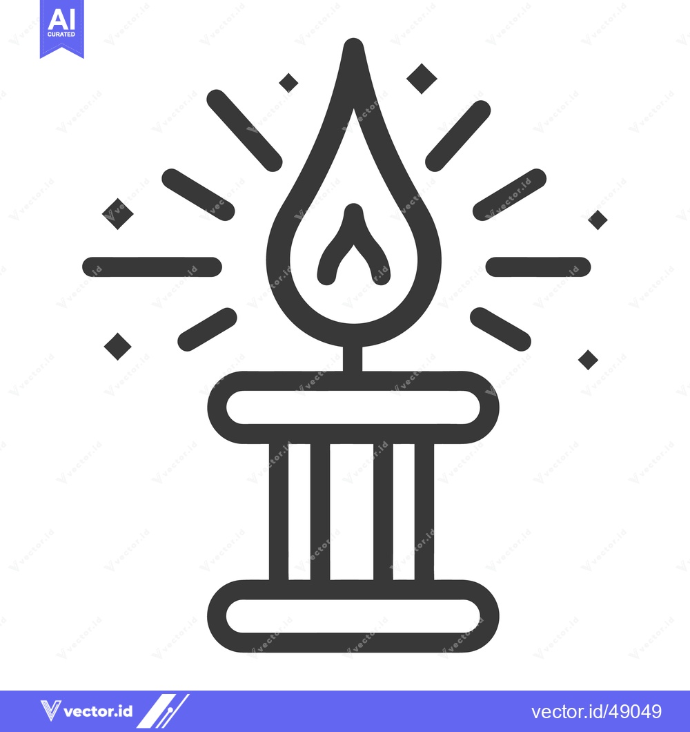 Premium Vector dari The burning candle emits light and warmth in the dark room