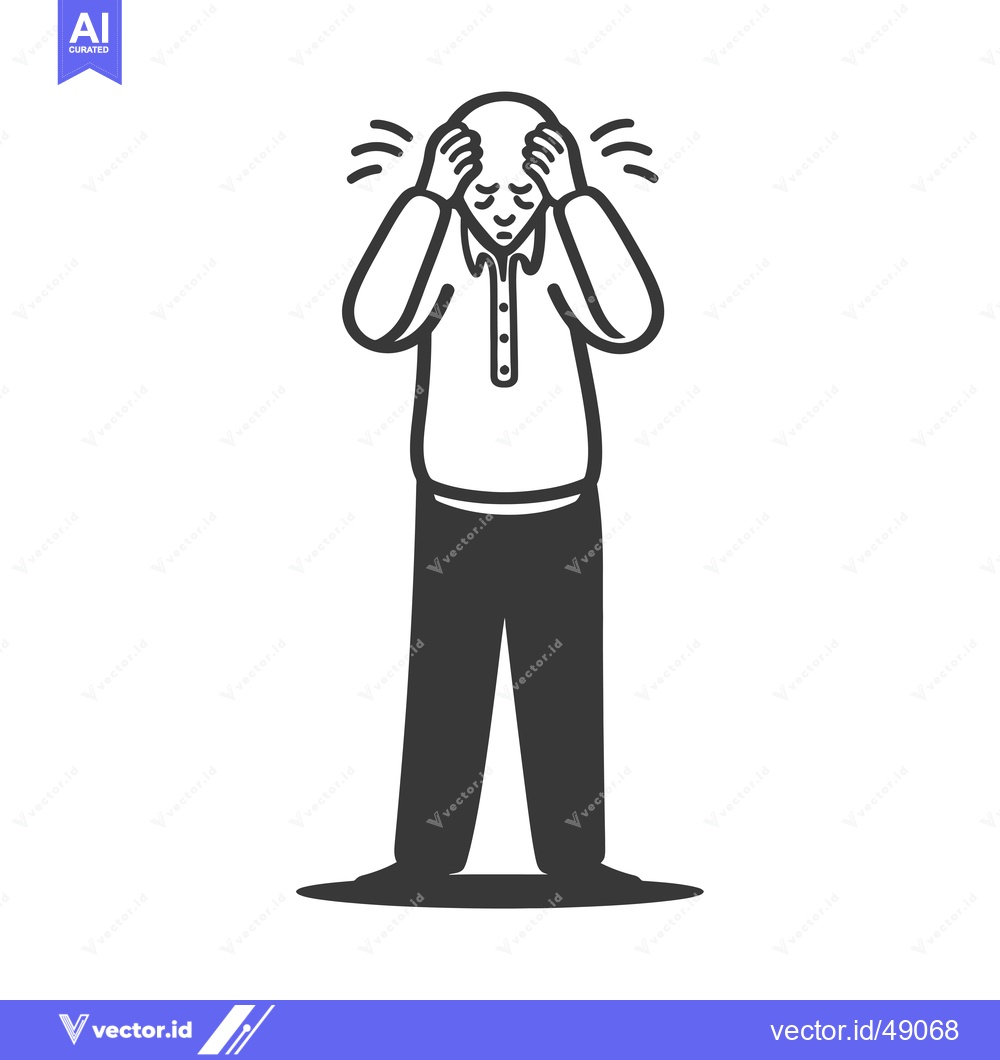 Premium Vector dari Illustration of a man experiencing a headache