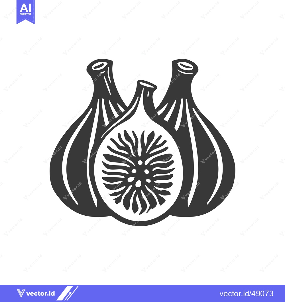 Premium Vector dari Illustration of Two Whole Figs and One Sliced Fig