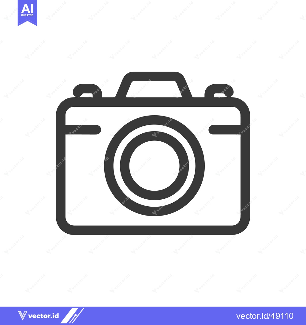 Premium Vector dari Minimalist Camera Icon: Sleek Design for Photography Concepts