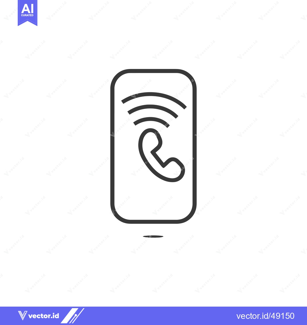 Premium Vector of Incoming Call Notification on Smartphone with Wifi Icon