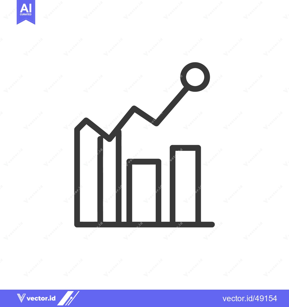 Premium Vector dari Simple black and white chart representing financial growth analysis