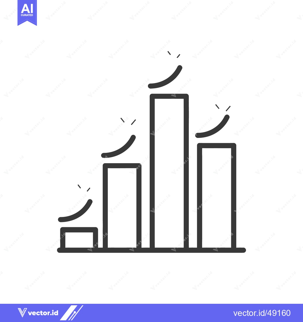 Premium Vector dari Simple black and white illustration representing rising trends and ach