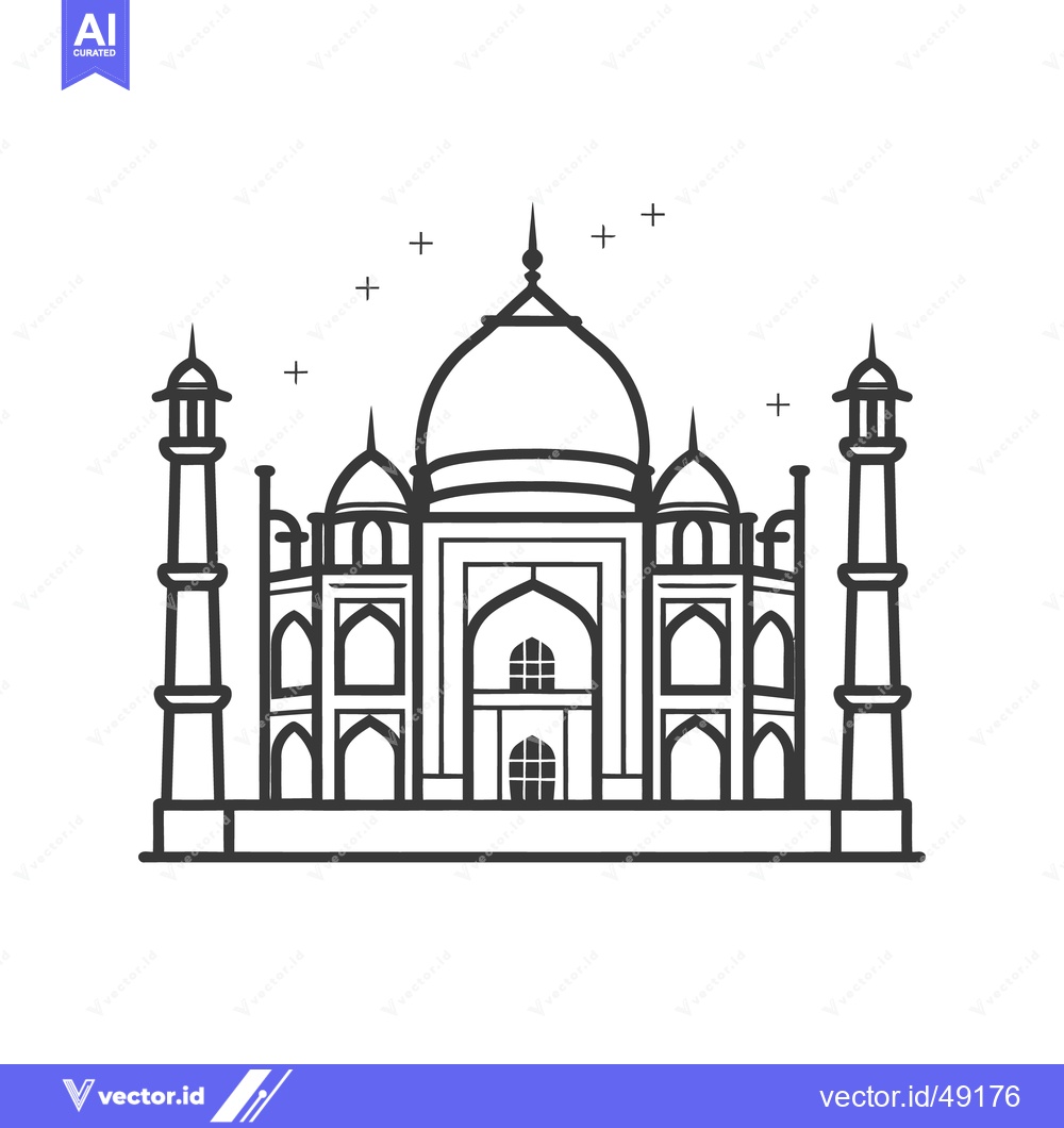 Premium Vector dari Black and white illustration of a large building structure