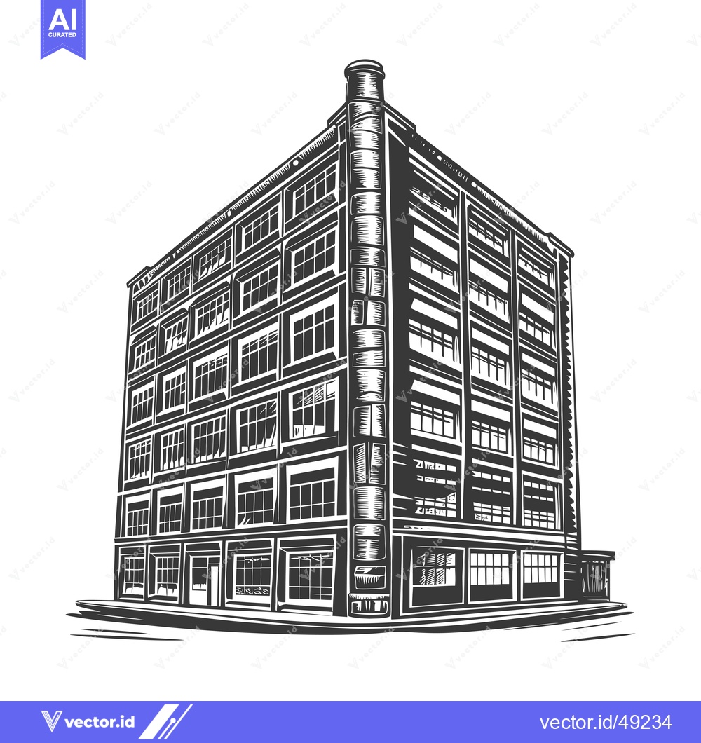 Premium Vector of A Detailed Illustration Of A Multistory Building