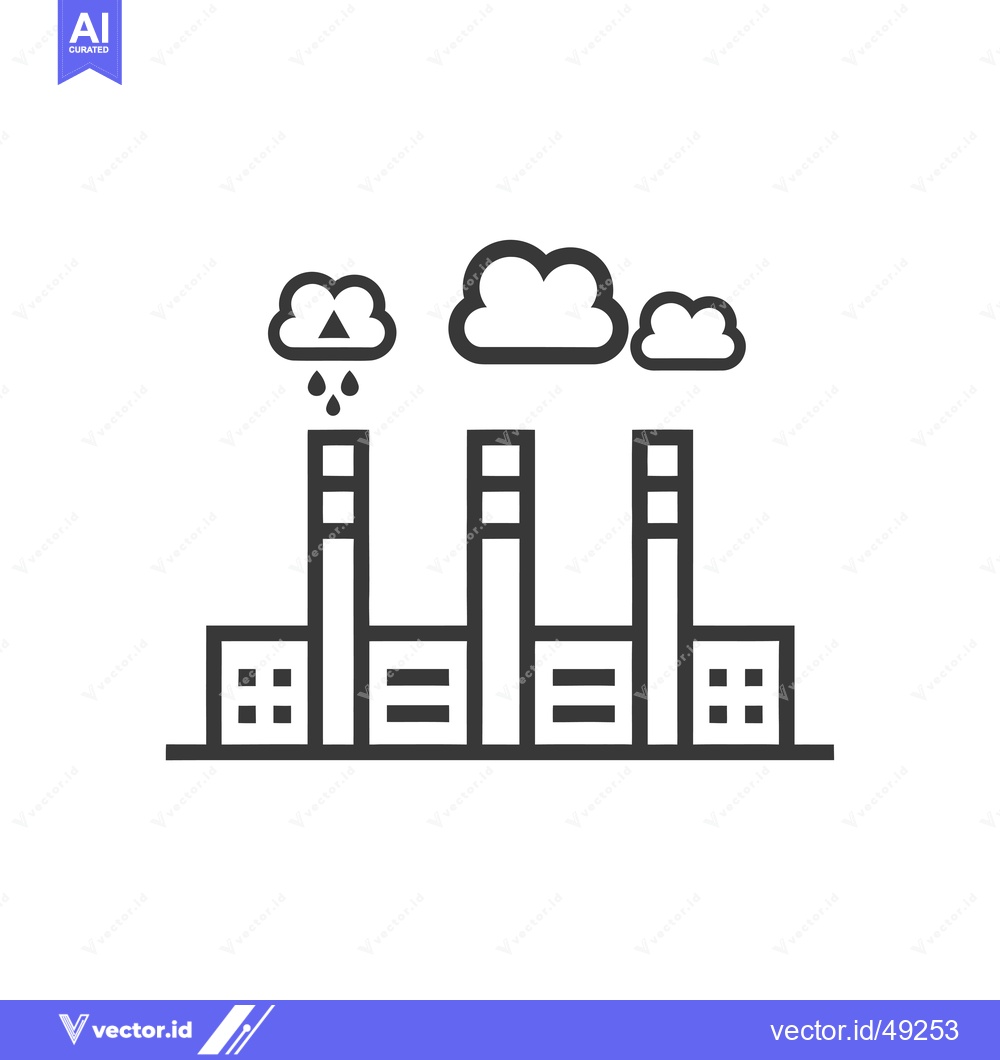 Premium Vector dari Industrial Pollution with Rain and Smoke Clouds