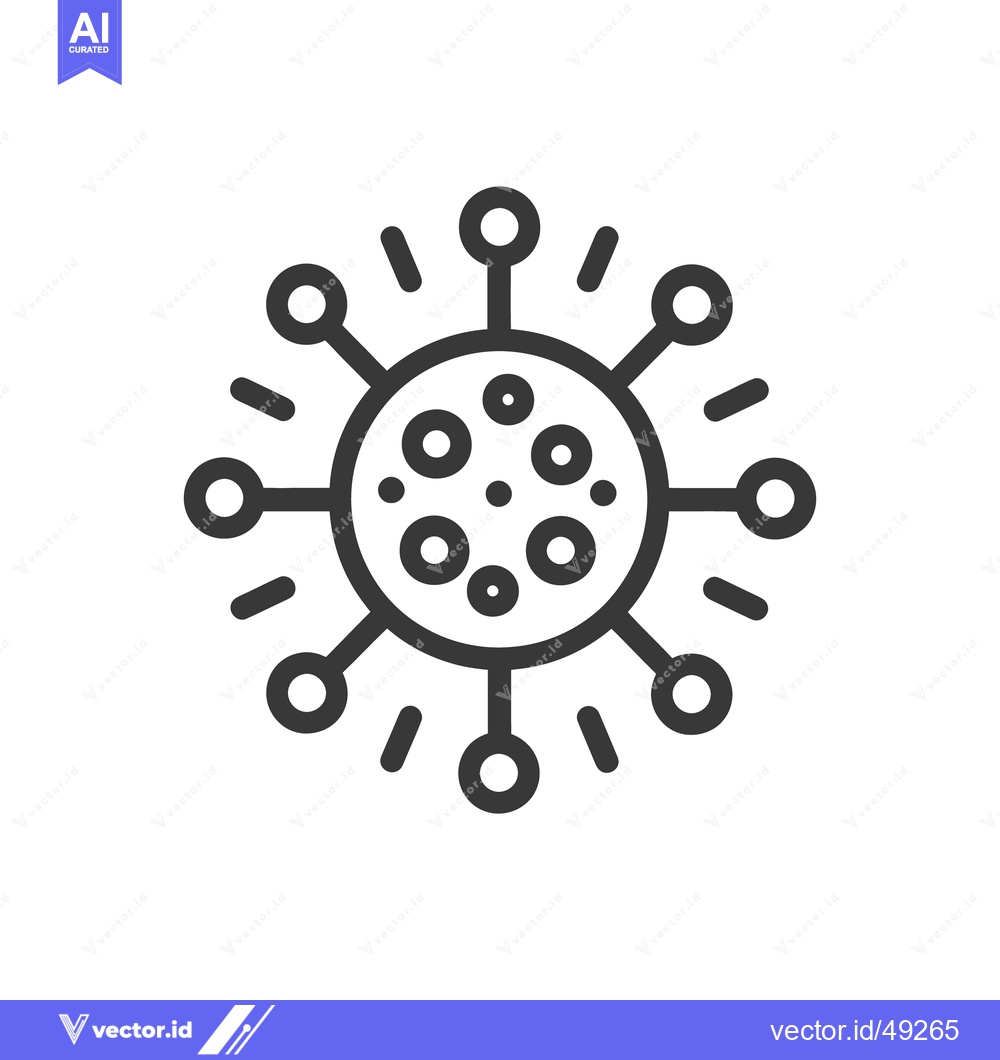 Premium Vector dari Illustrative image depicting a stylized microorganism with radiating s