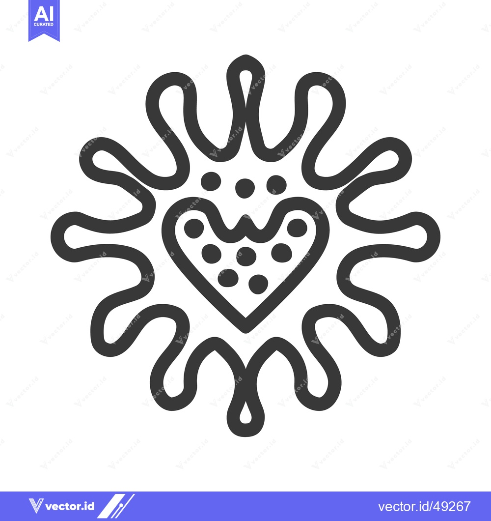Premium Vector dari A stylized illustration depicting a symmetrical abstract floral elemen