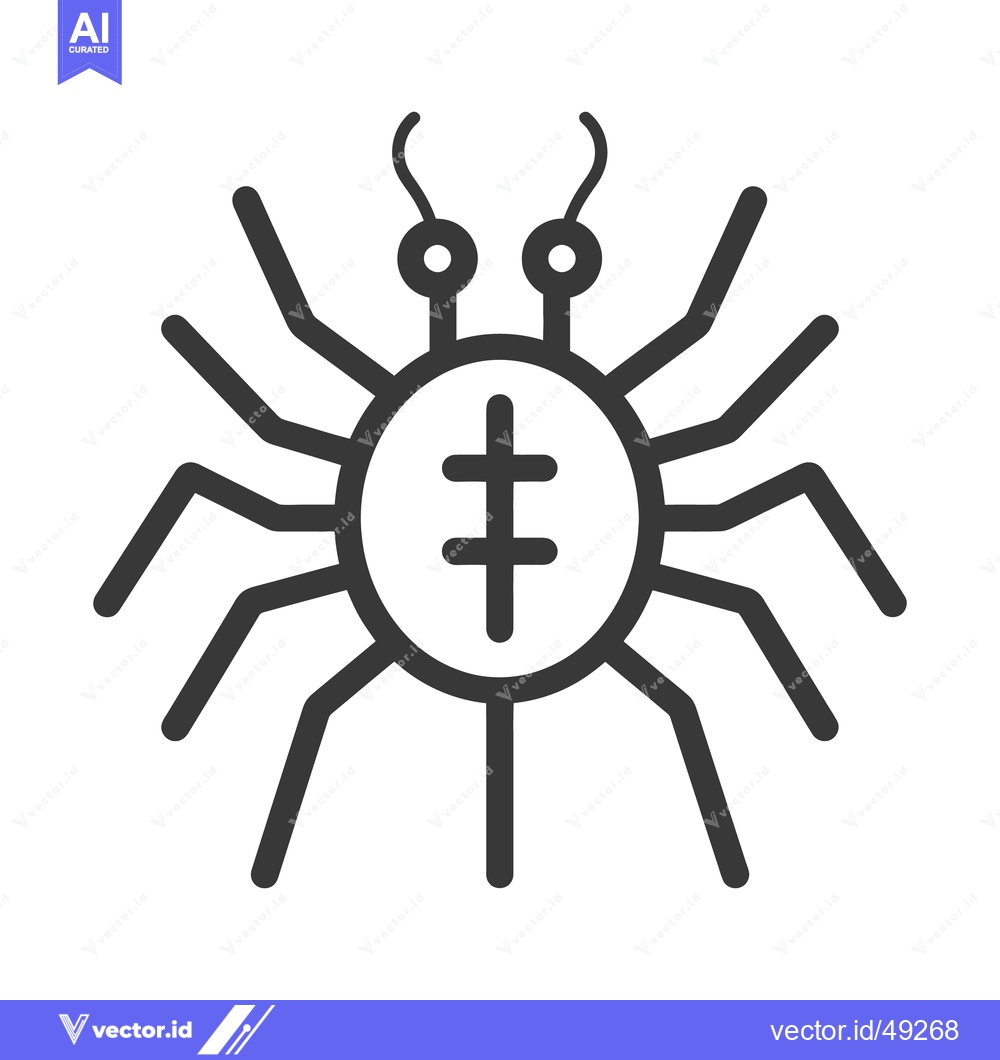 Premium Vector of A digital stylized insect with segmented legs and antennae