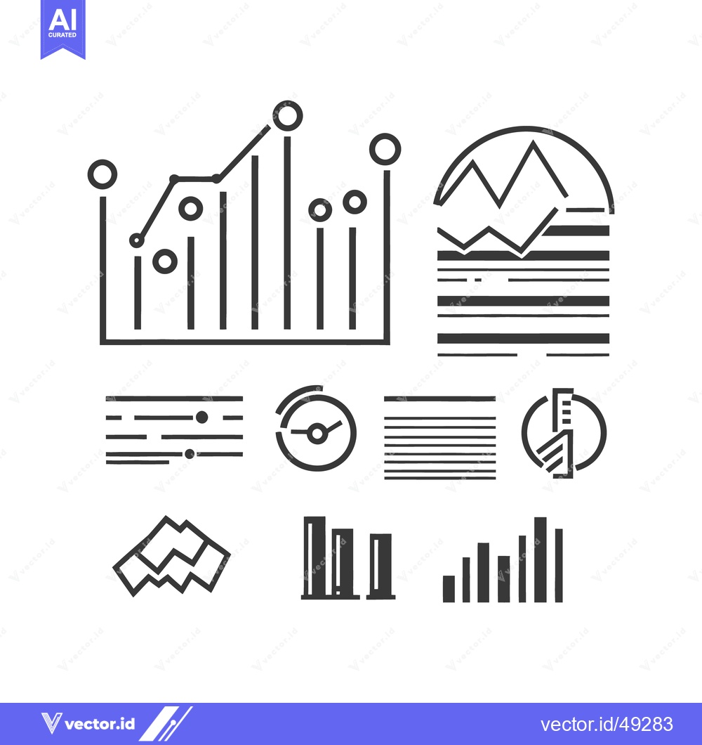 Premium Vector of An illustration depicting various statistical data visualization chart