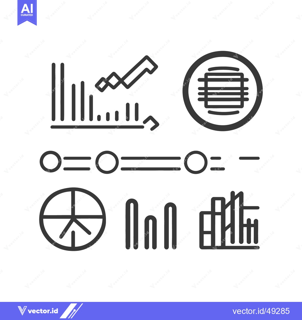 Premium Vector dari Graphical representations of data analysis and visual information