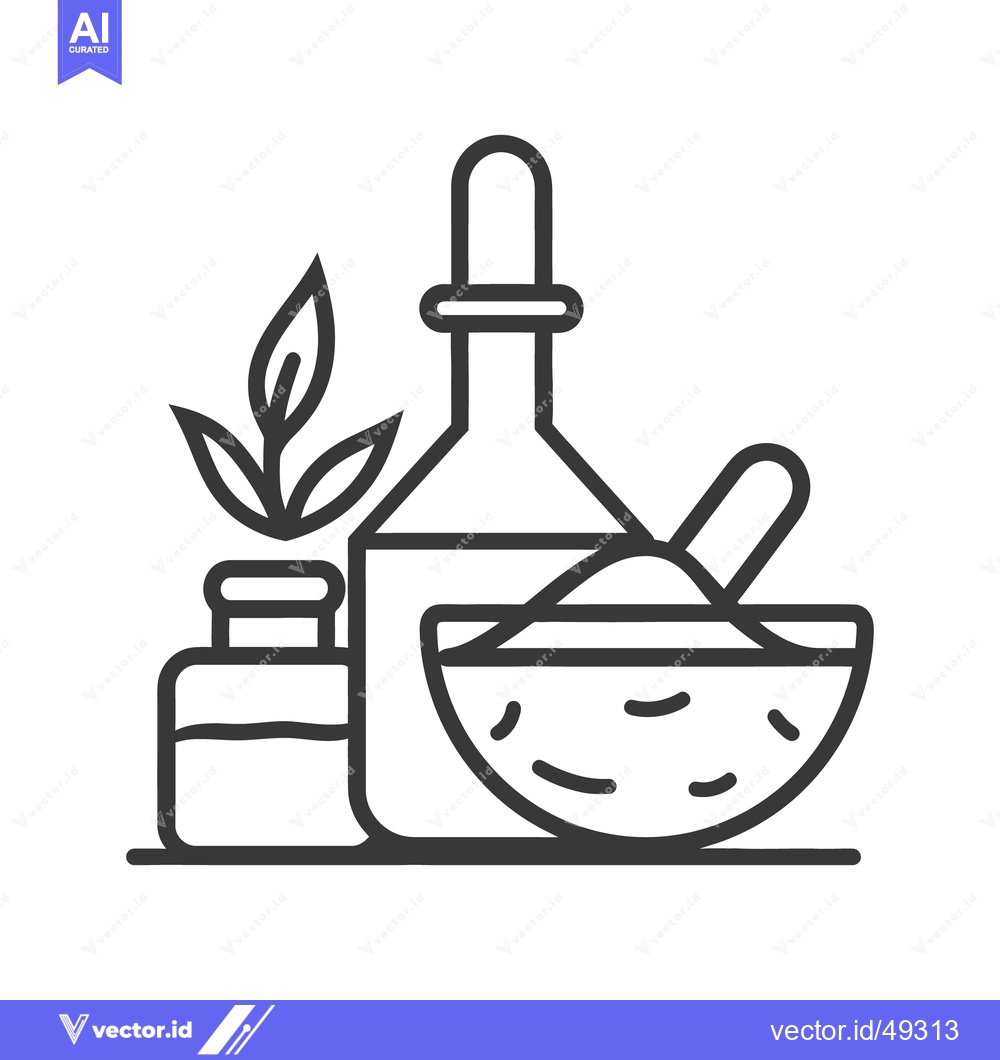 Premium Vector of An image showing botanical and herbal apothecary tools and accessories