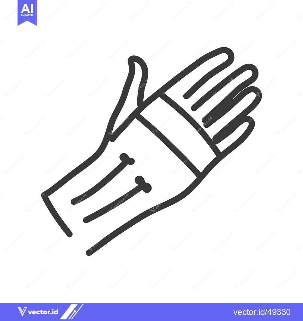 Premium Vector dari Simple illustration of an open hand with fingers and a wrist band