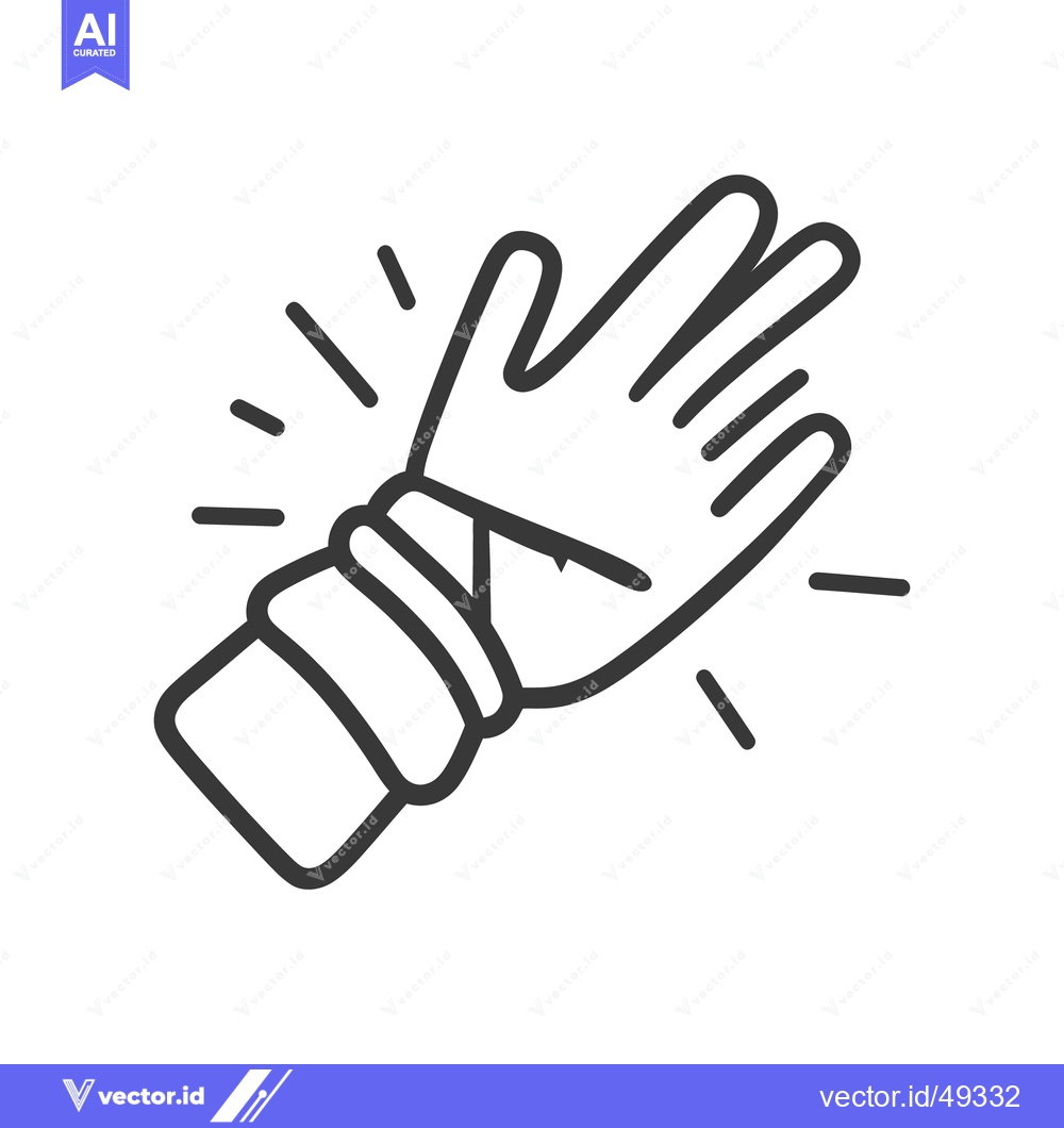 Premium Vector dari Black and white illustration of a hand with wrist injury