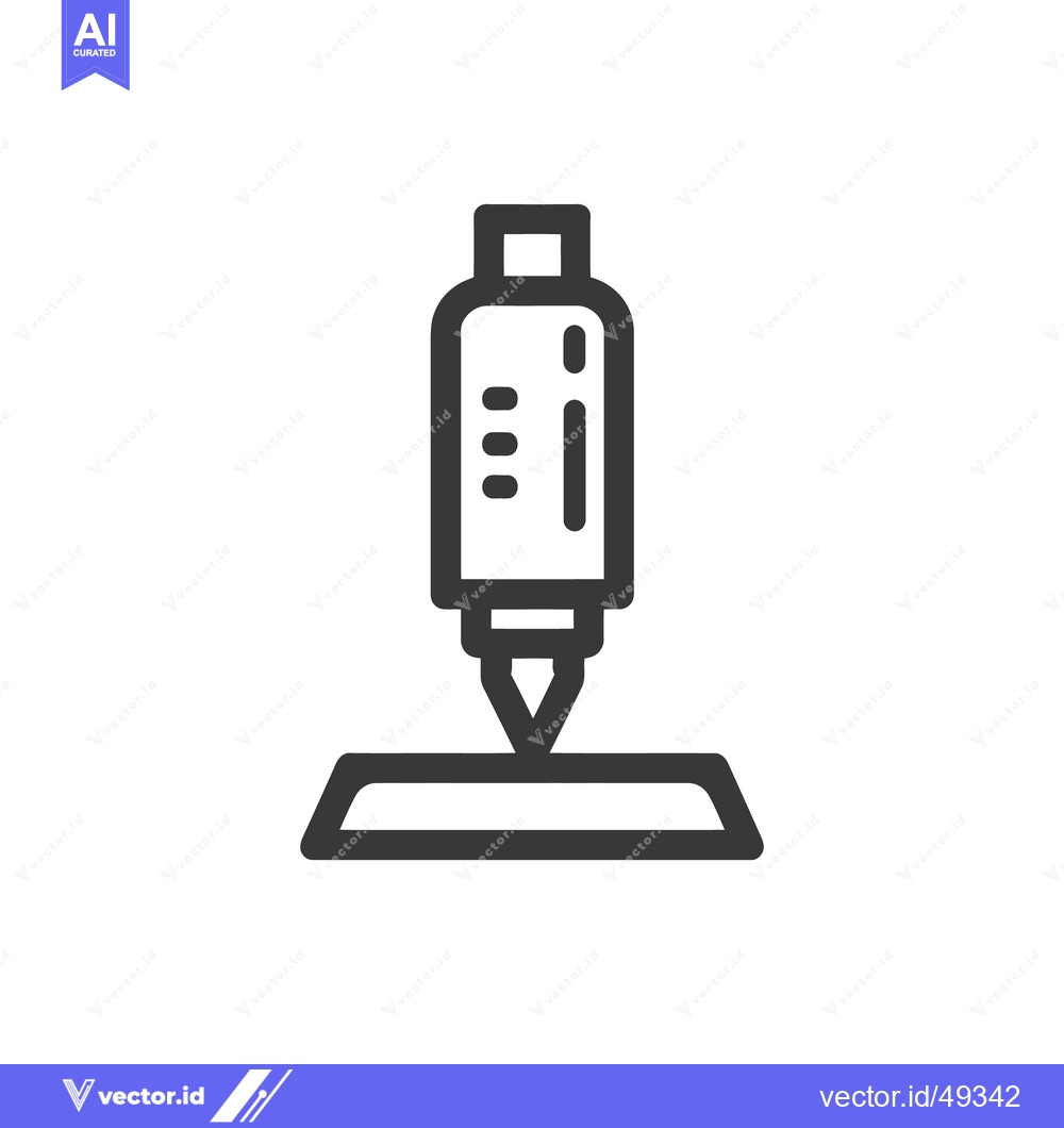 Premium Vector of 3D Printer Head Icon: Modern Technology, Precision Manufacturing, and