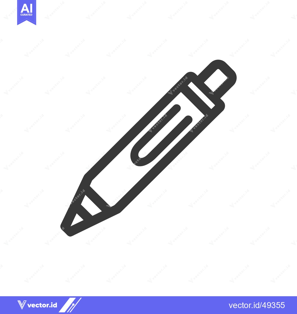 Premium Vector dari Minimalist Pen Icon: Sleek Design on White Background