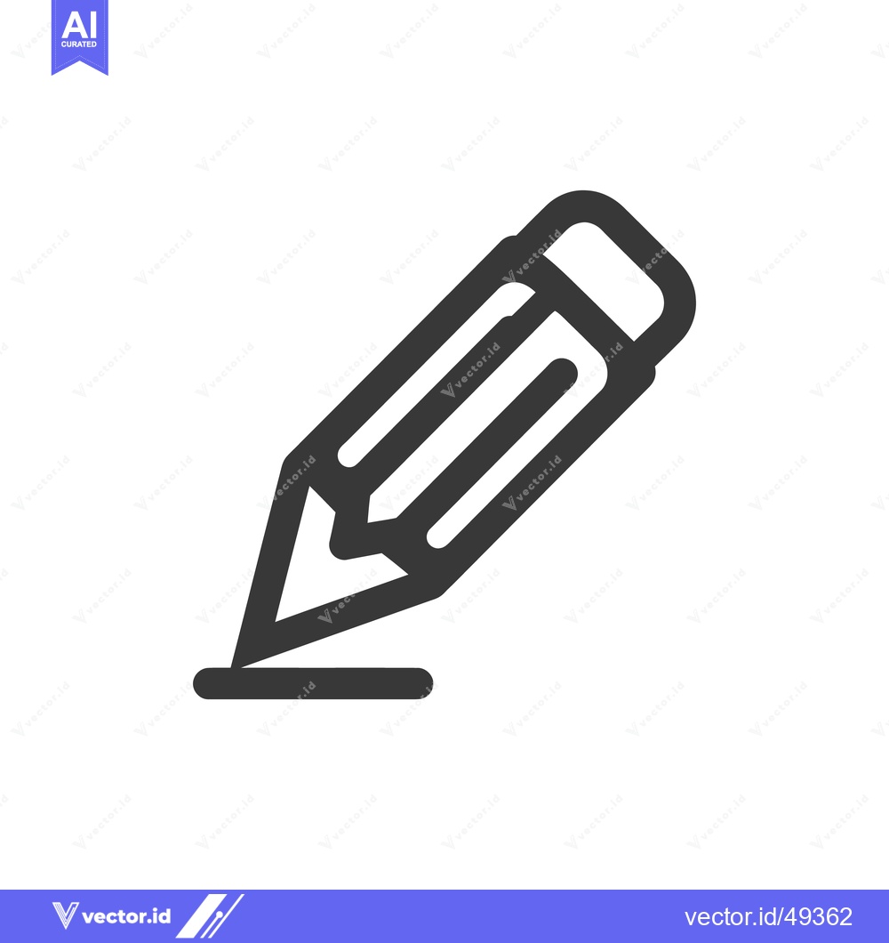 Premium Vector dari Bold Line Art: Pencil Drawing a Line on White Background