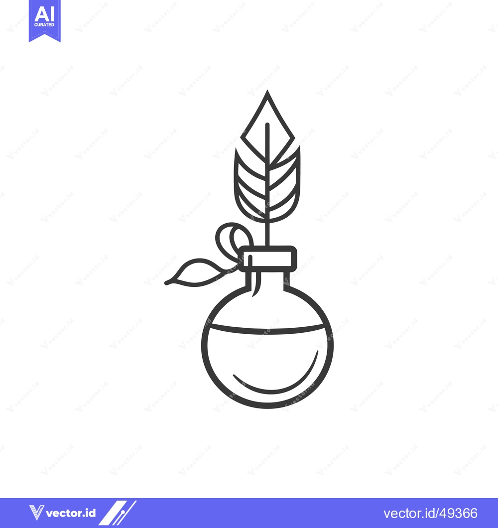 Premium Vector of Inkwell with a feather quill and a bow