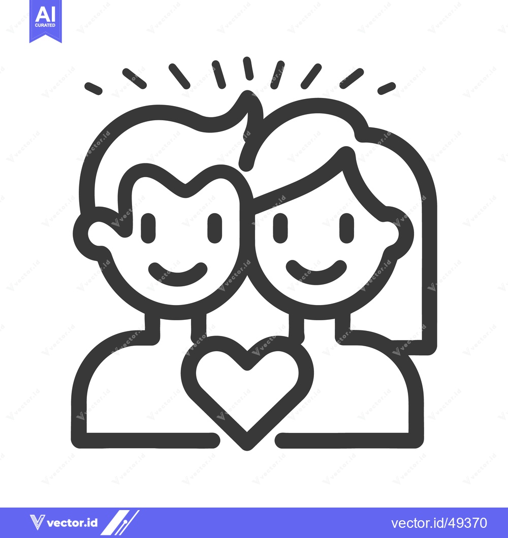 Premium Vector dari An Illustration Depicting A Loving Couple Embracing Each Other