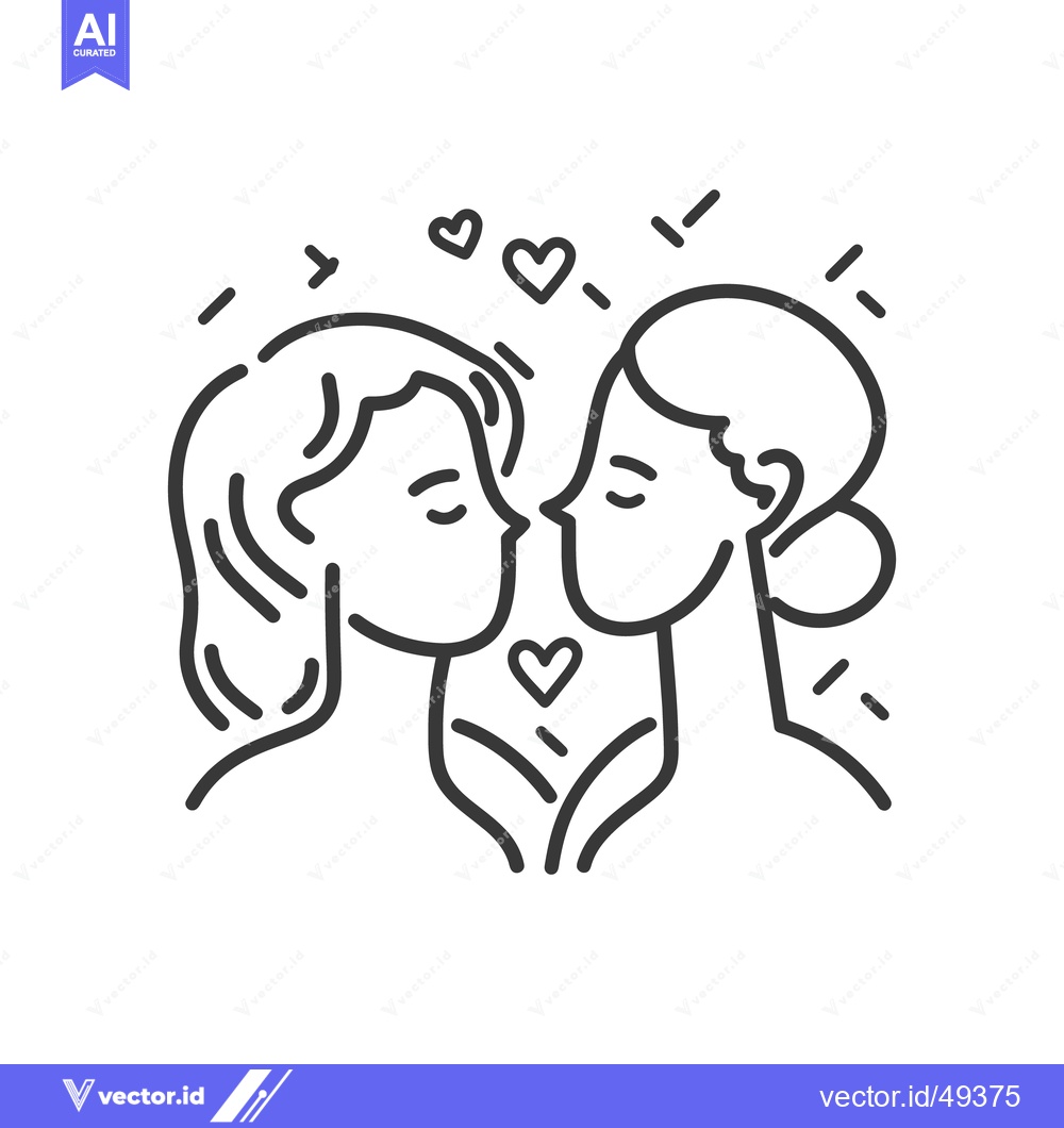 Premium Vector of Two people are very close and showing affection with each other