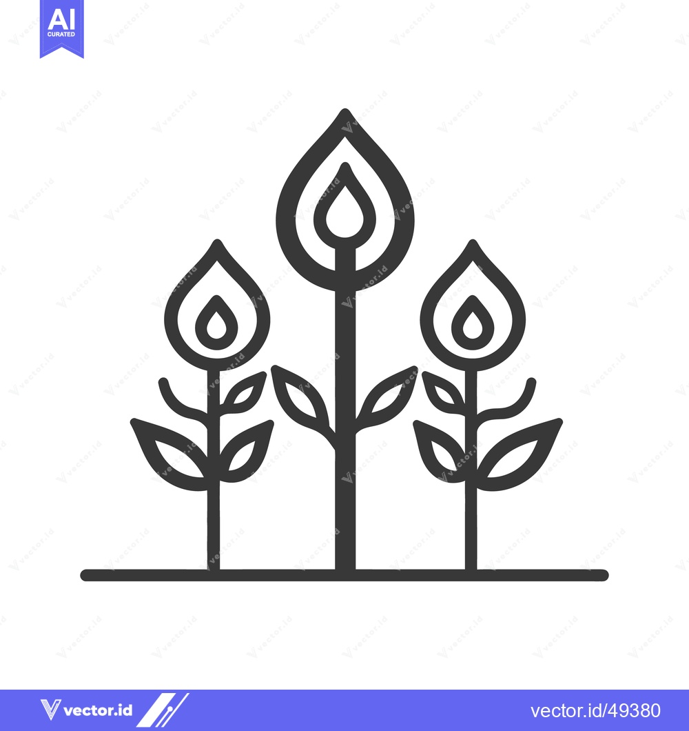 Premium Vector dari Simple black and white illustration of stylized floral elements