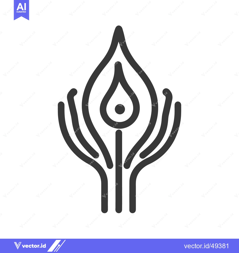 Premium Vector dari An abstract illustration featuring a stylized flame or plant design