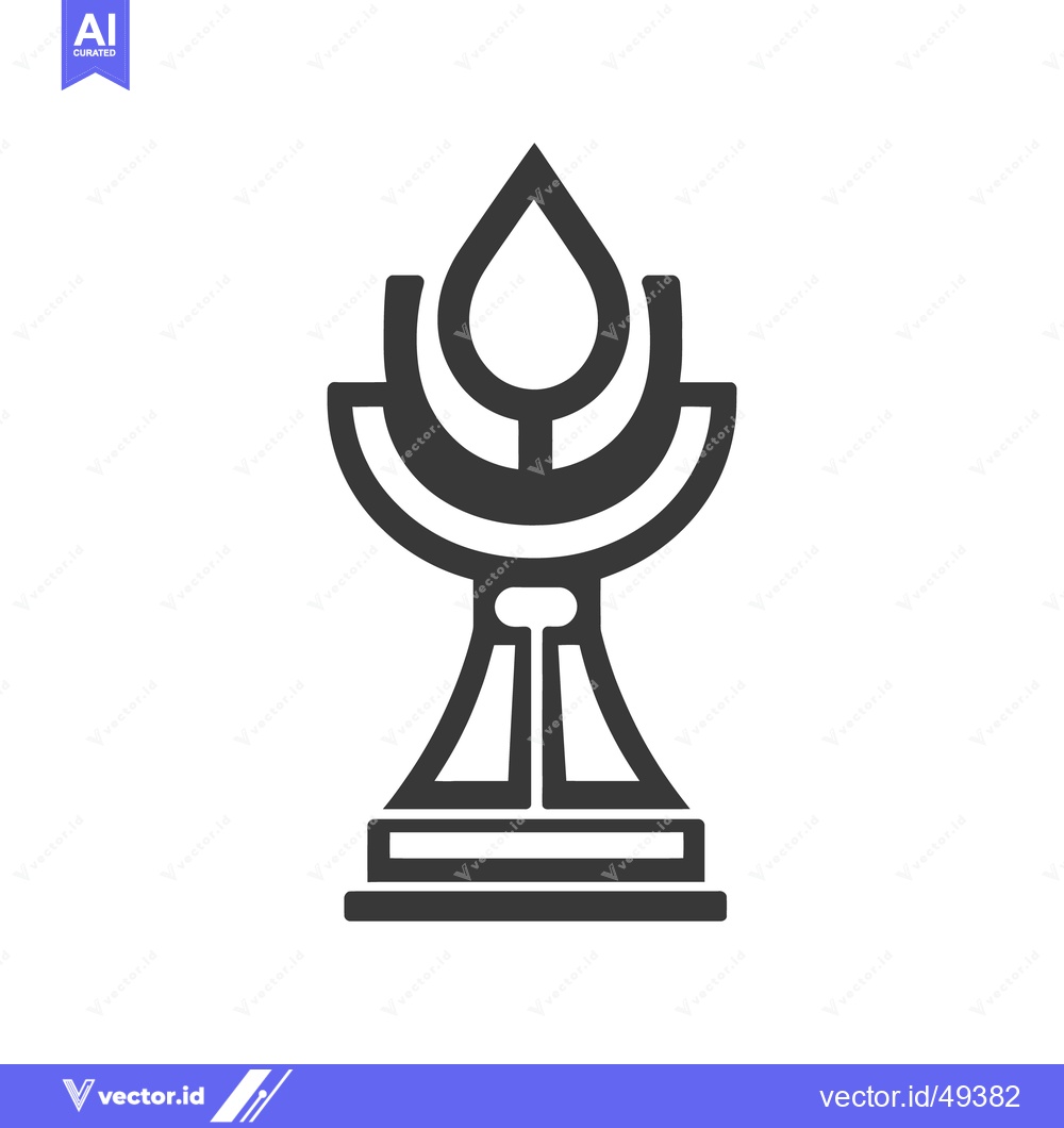 Premium Vector of A simple grayscale emblem of a stylized flame or drop symbol
