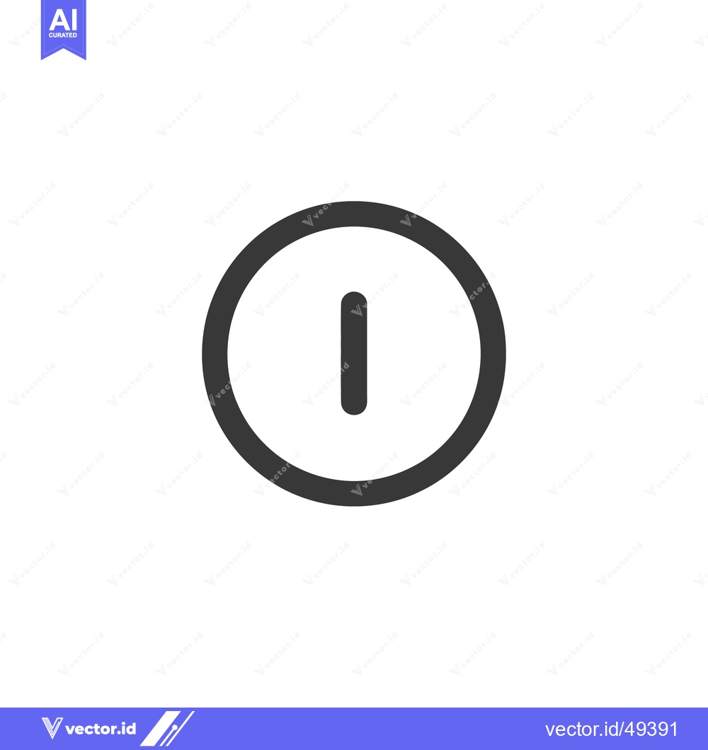 Premium Vector dari Minimalist Power Button Icon: Clean, Modern Design on White Background