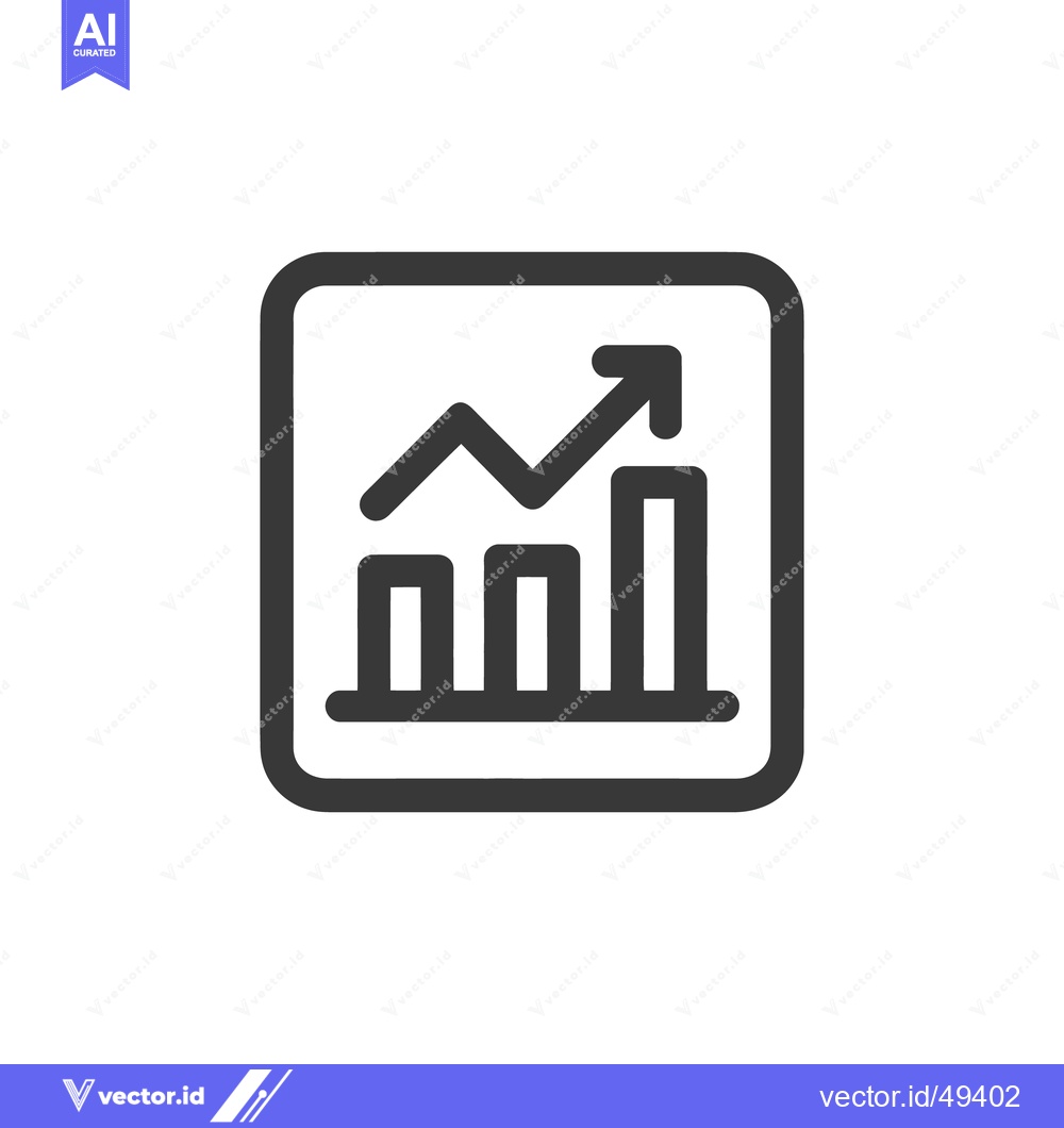 Premium Vector dari Ascending Bar Graph Icon with Arrow, Business Growth Symbol